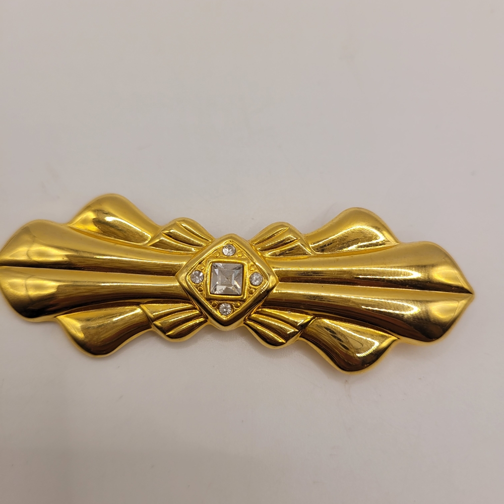 Vintage Art Deco Gold-Tone Brooch Pin